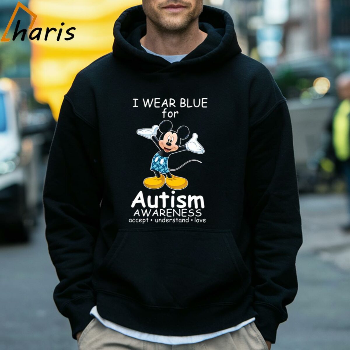 Mickey Mouse I Wear Blue For Autism Awareness Accept Understand Disney Shirt 5 Hoodie