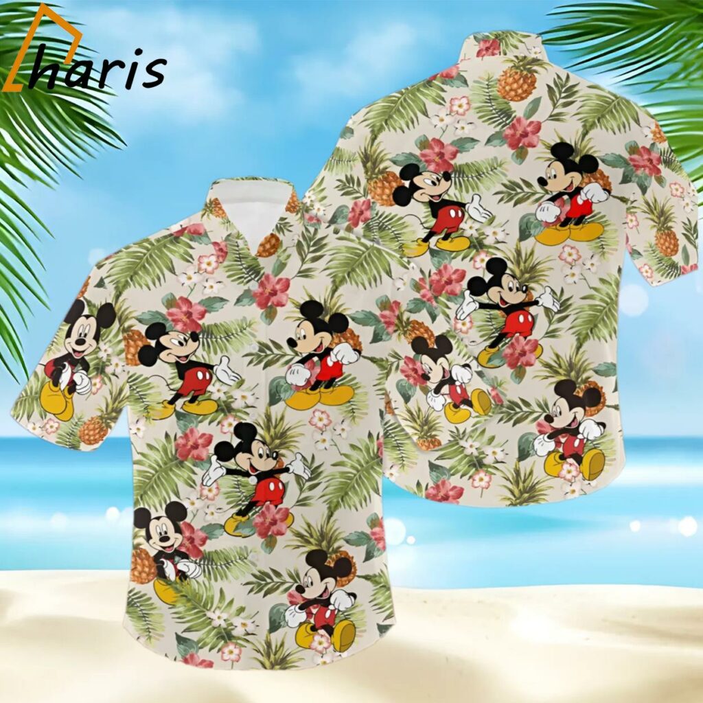 Mickey Mouse Pineapple Fruit Tropical Hawaiian Shirt