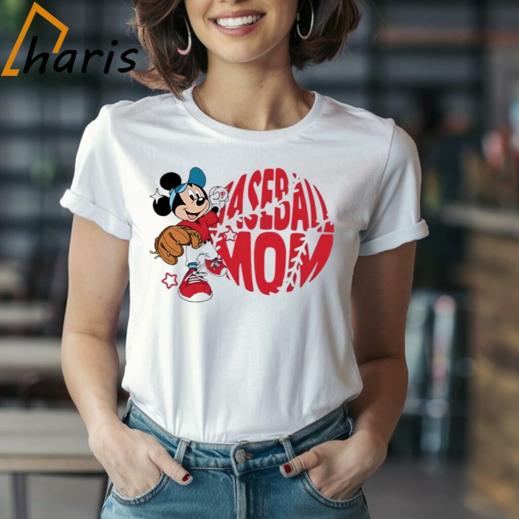 Mickey Mouse Player Baseball Mom Philadelphia Phillies Disney shirt