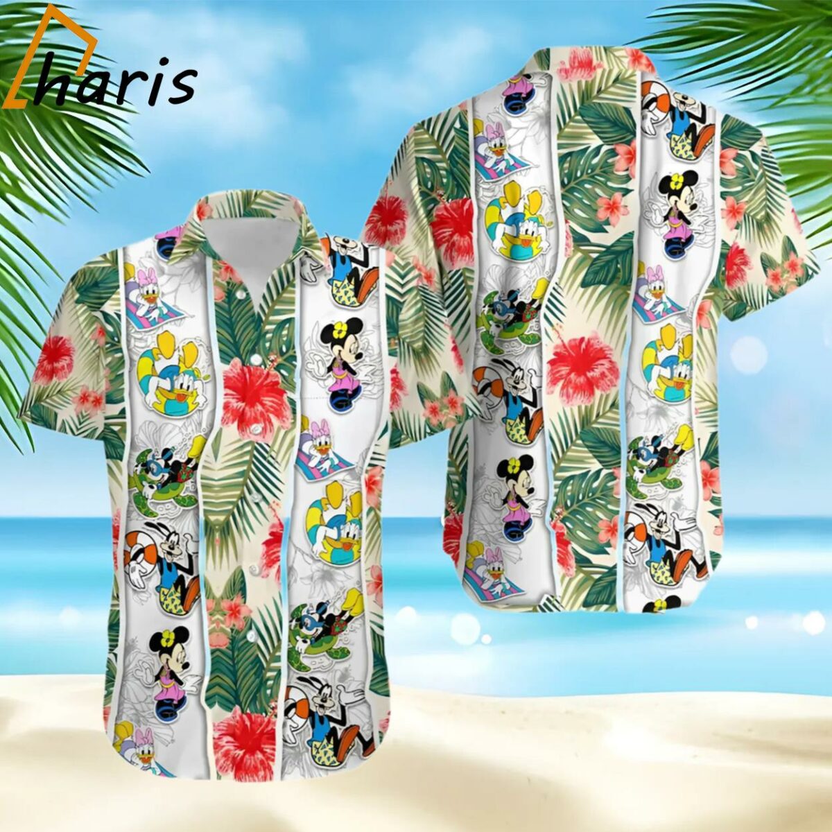 Mickey and Friends Floral Disney Hawaiian Shirt