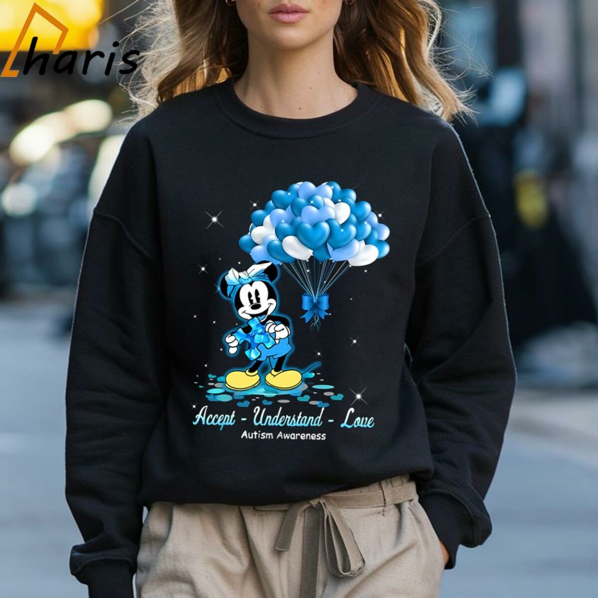 Minnie Mouse Accept Understand Love Autism Awareness Shirt 3 Sweatshirt