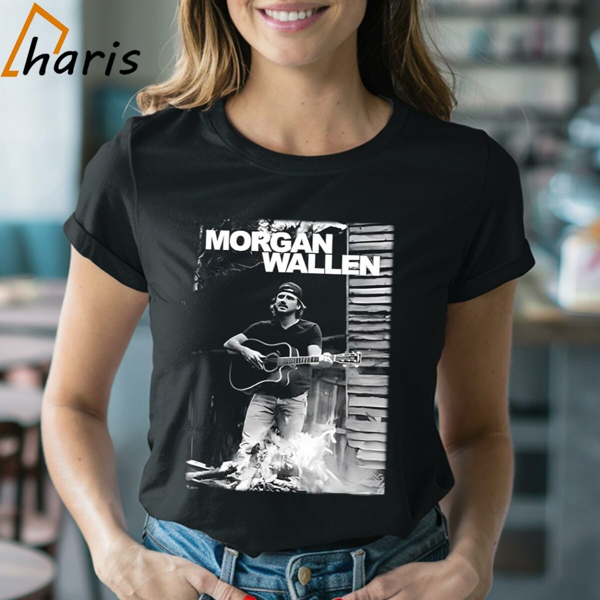Morgan Wallen Guitar BW Unisex T shirt 2 Shirt
