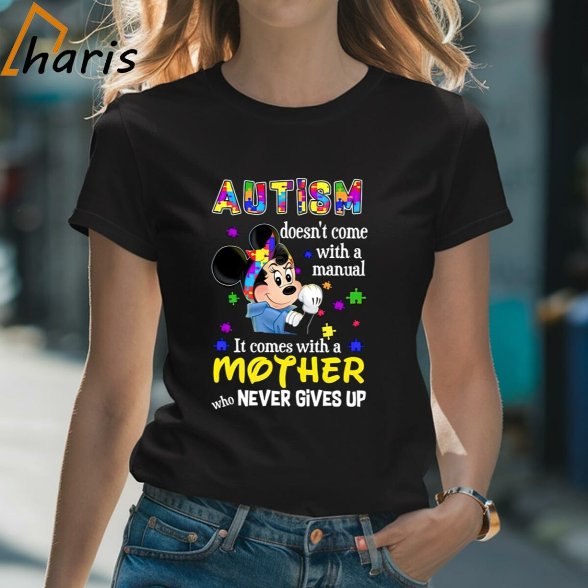 Mouse Autism Awareness Puzzle Piece Mothers Day Disney T shirt 2 Shirt