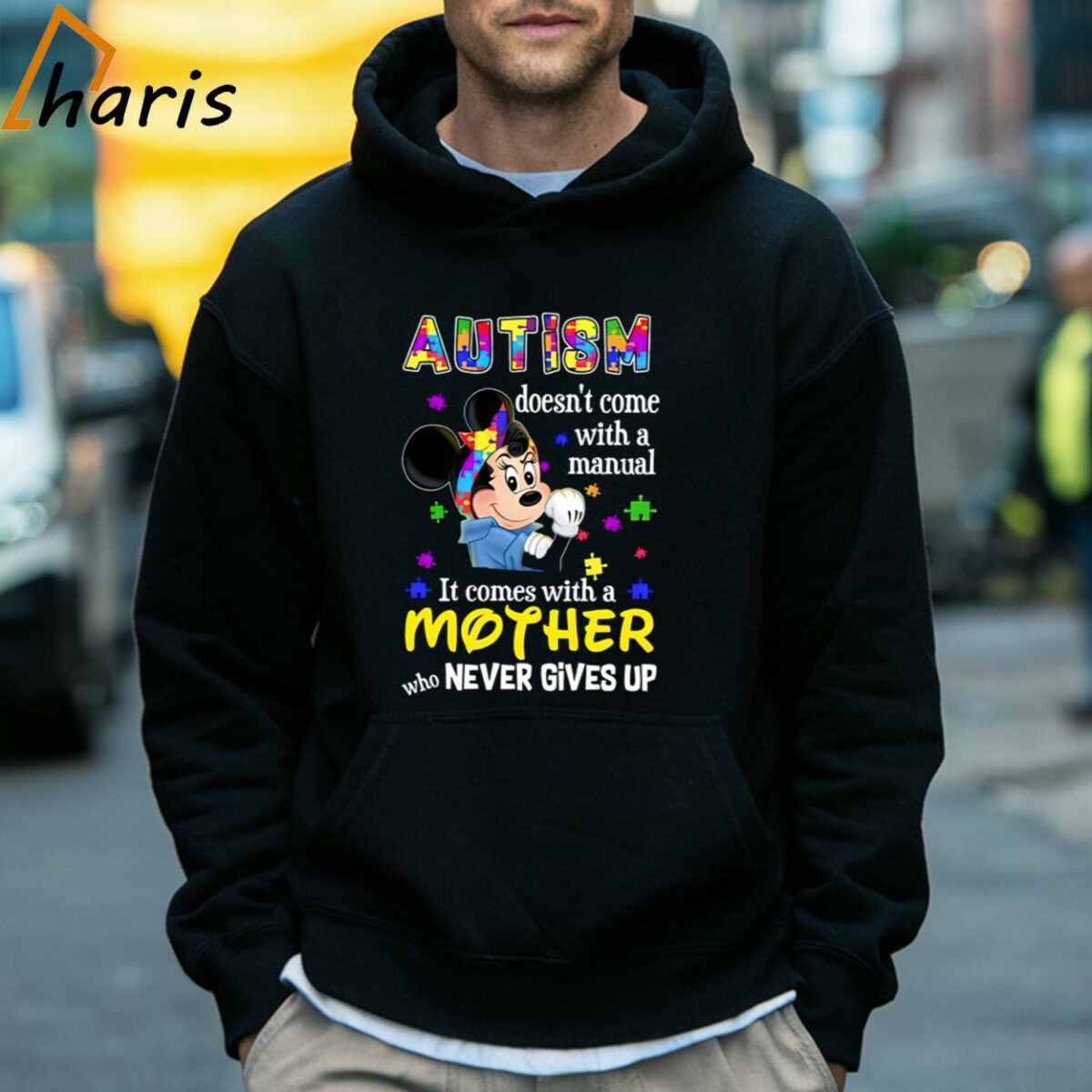 Mouse Autism Awareness Puzzle Piece Mothers Day Disney T shirt 5 Hoodie