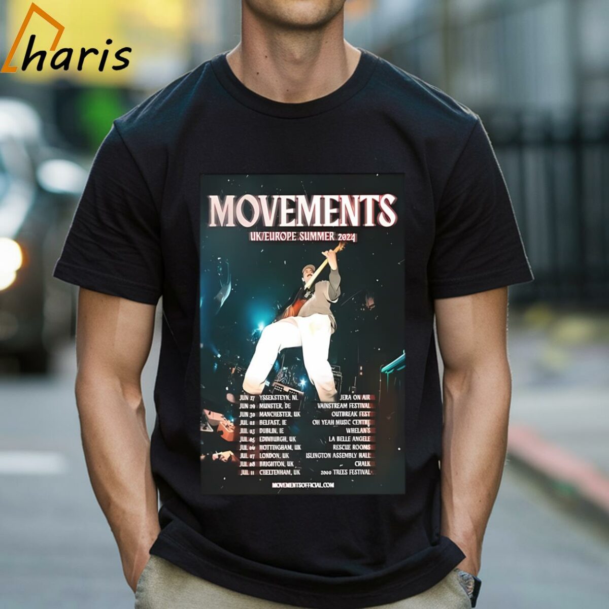 Movements UK EUROPE Summer 2024 Performance Schedule T shirt 1 Shirt