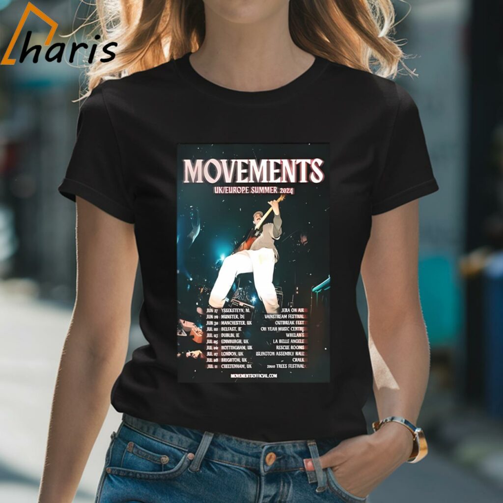 Movements UK EUROPE Summer 2024 Performance Schedule T-shirt