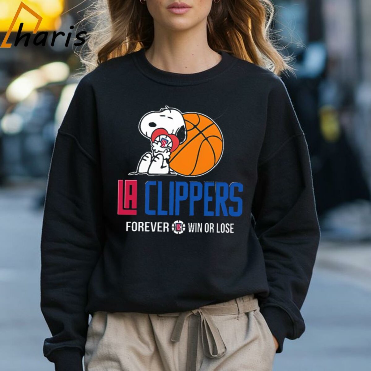 NBA Snoopy Forever Win Or Lose Basketball Los Angeles Clippers T shirt 3 Sweatshirt