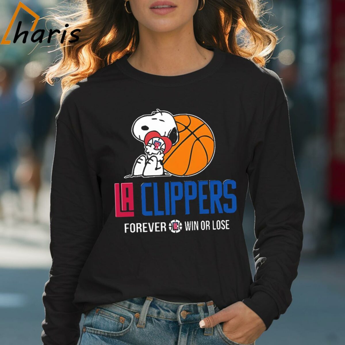 NBA Snoopy Forever Win Or Lose Basketball Los Angeles Clippers T shirt 4 Long sleeve shirt