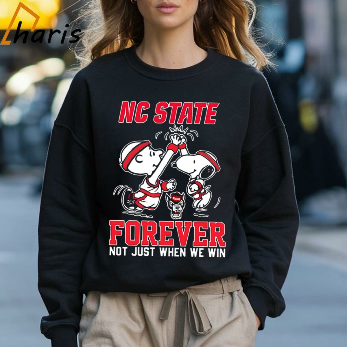NC State Wolfpack Snoopy High Five Charlie Brown Shirt 3 Sweatshirt