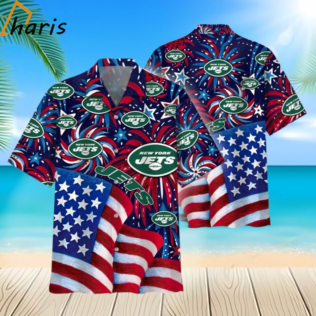 NFL New York Jets Memorial Firework Hawaiian Shirt