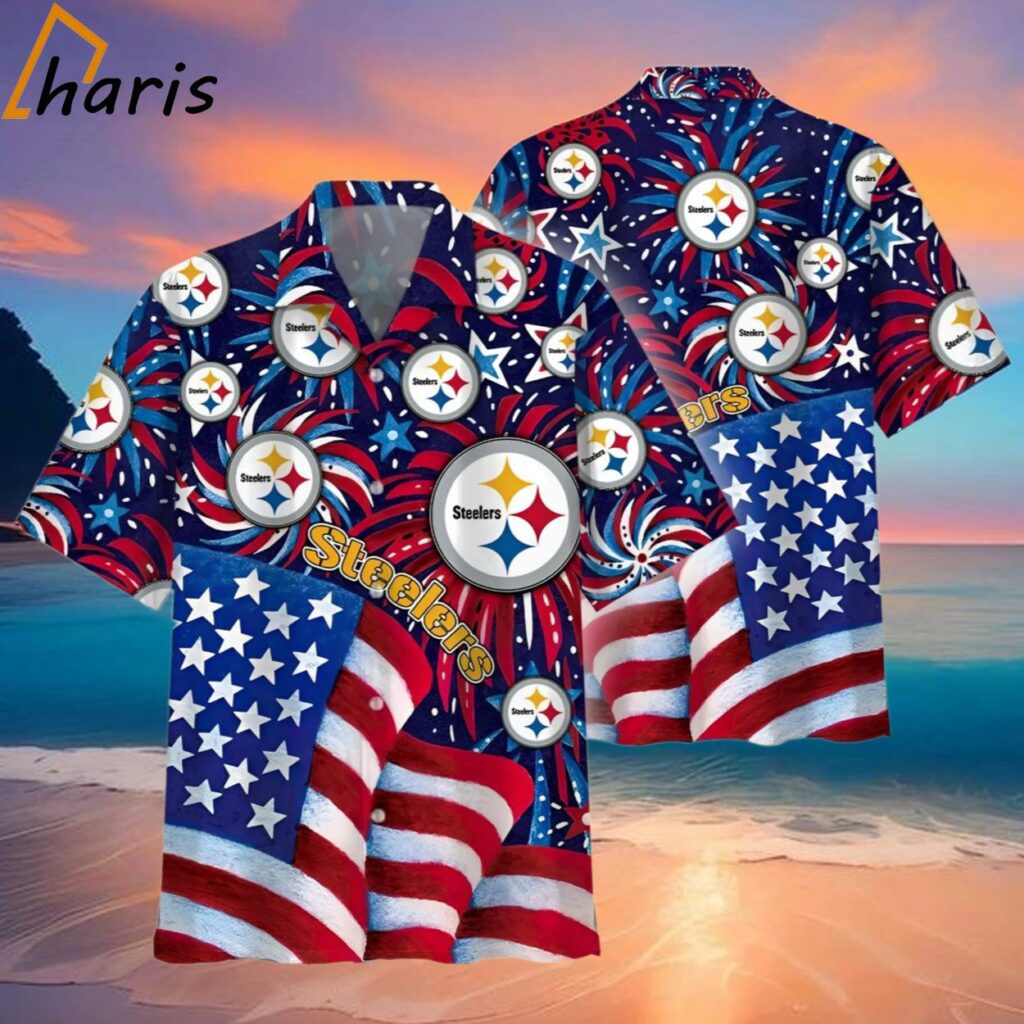 NFL Pittsburgh Steelers Memorial Firework Hawaiian Shirt