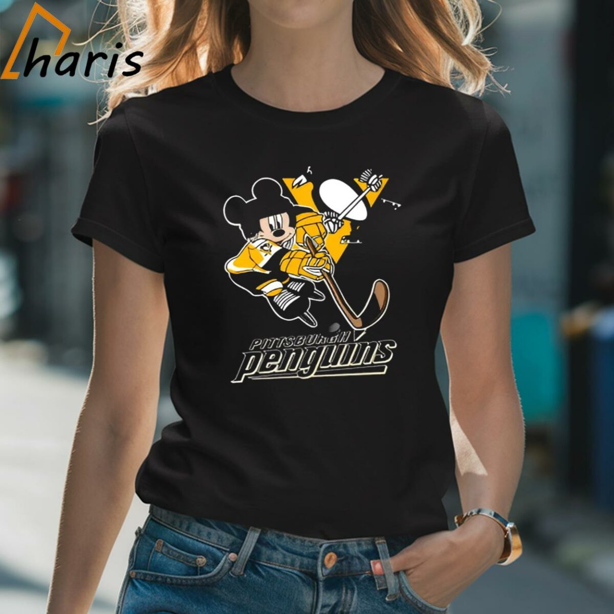 NHL Pittsburgh Penguins Mickey Mouse Disney Hockey T shirt 2 Shirt