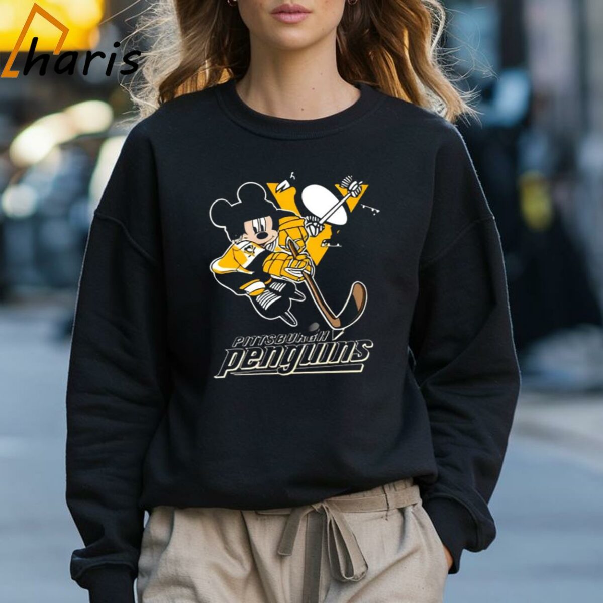 NHL Pittsburgh Penguins Mickey Mouse Disney Hockey T shirt 3 Sweatshirt