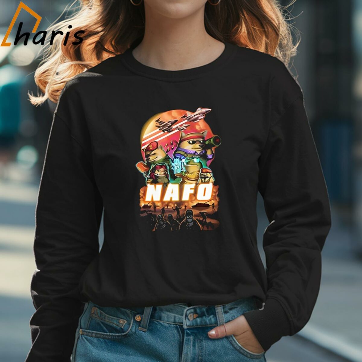 Nafo X Grandpa Yurko T shirt 3 Long sleeve shirt