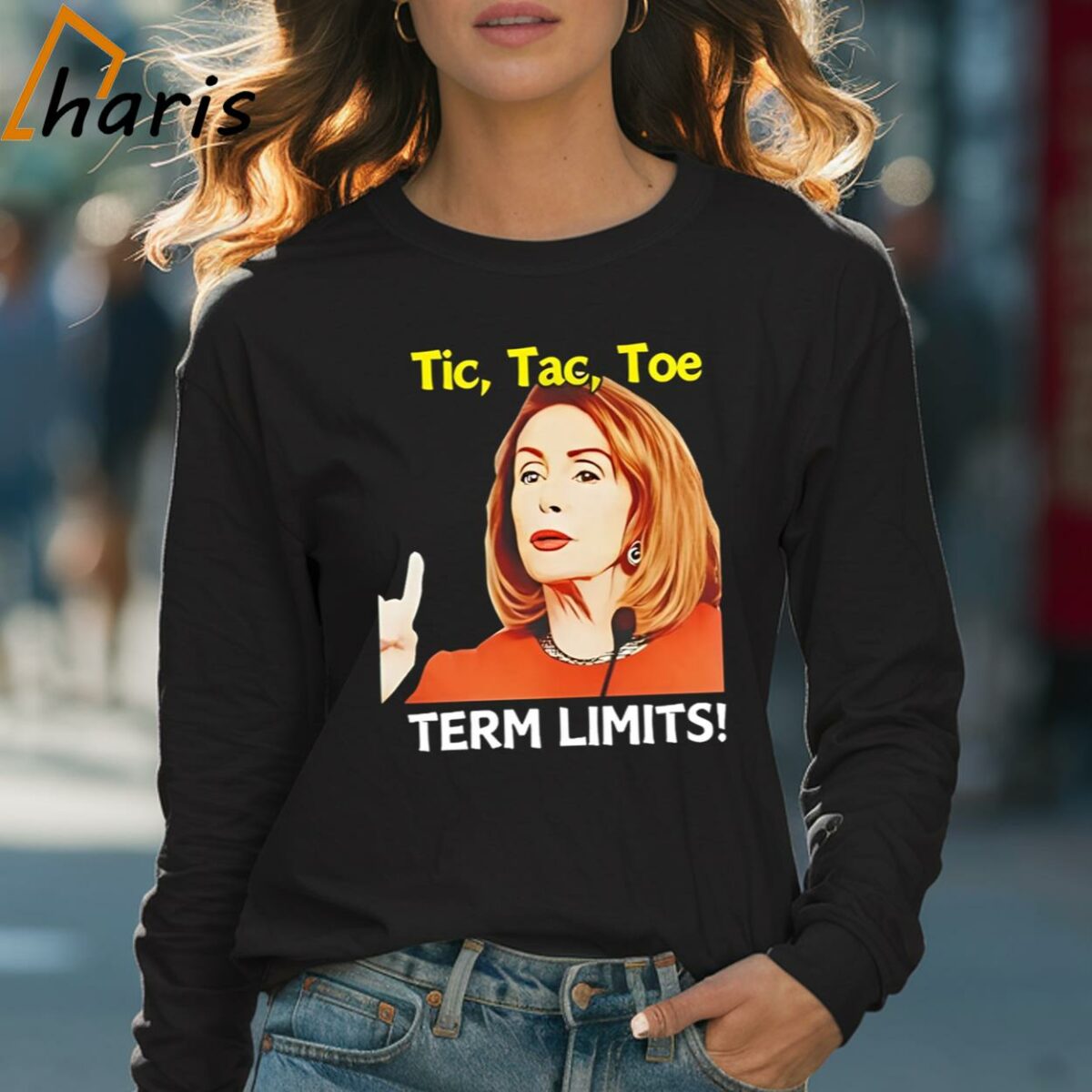 Nancy Pelosi Tic Tac Toe Term Limits Shirt 4 Long sleeve shirt