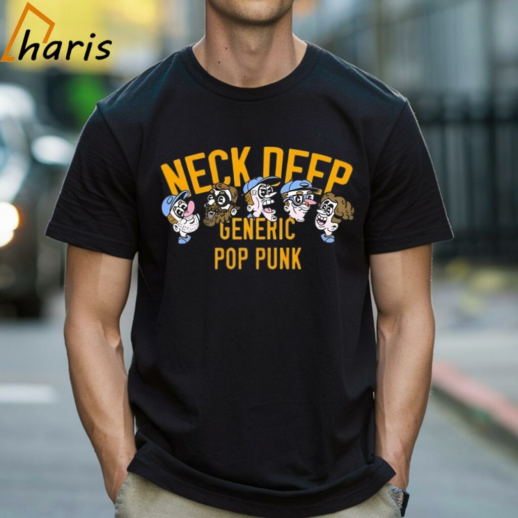 Neck Deep Generic Pop Punk Cartoon Faces T-shirt