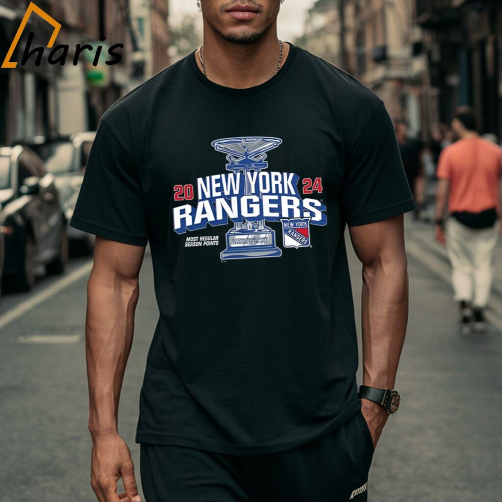 New York Rangers Fanatics Branded 2024 Presidents Trophy T-shirt