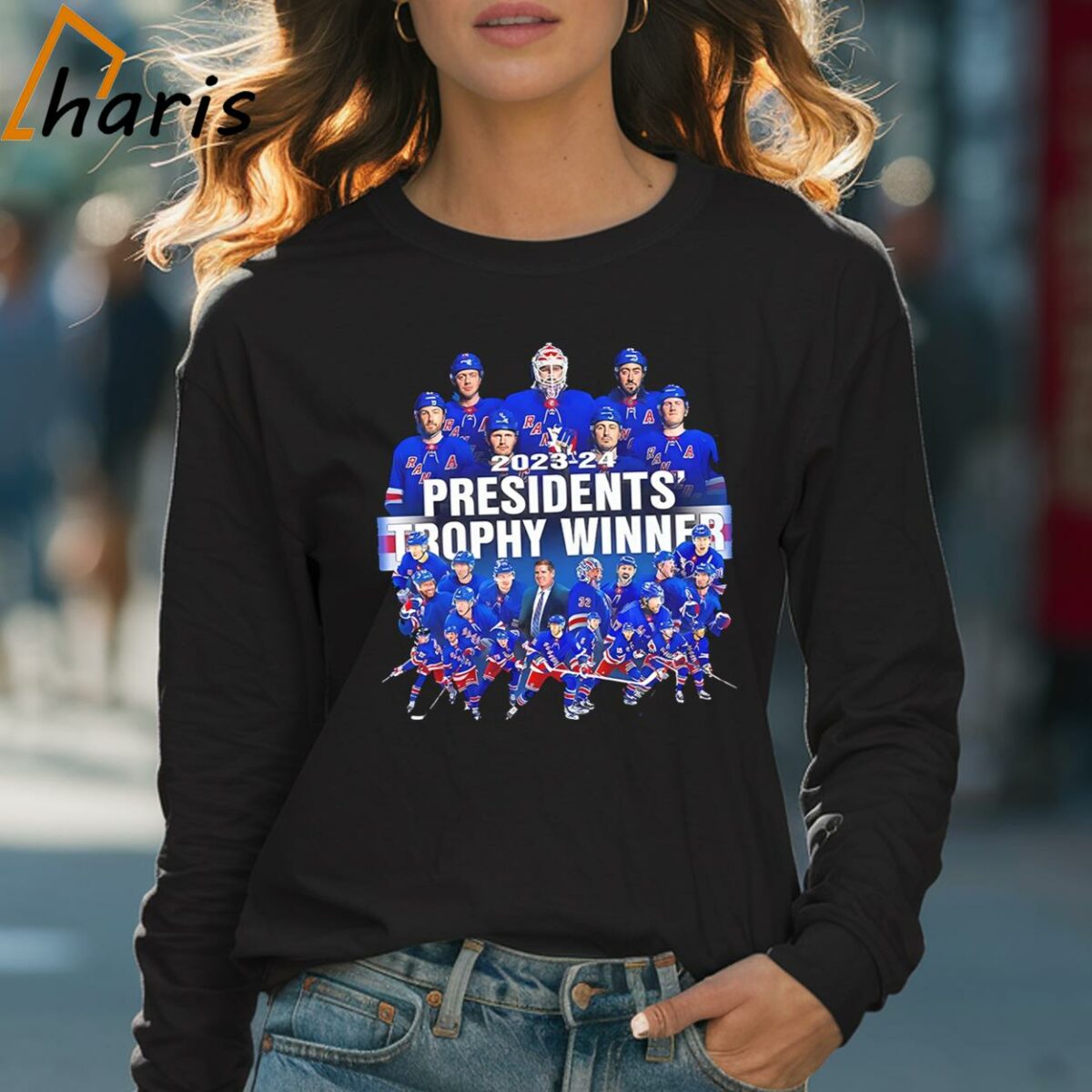 New York Rangers Hockey Presidents Tropy Winner 2024 Shirt 4 Long sleeve shirt