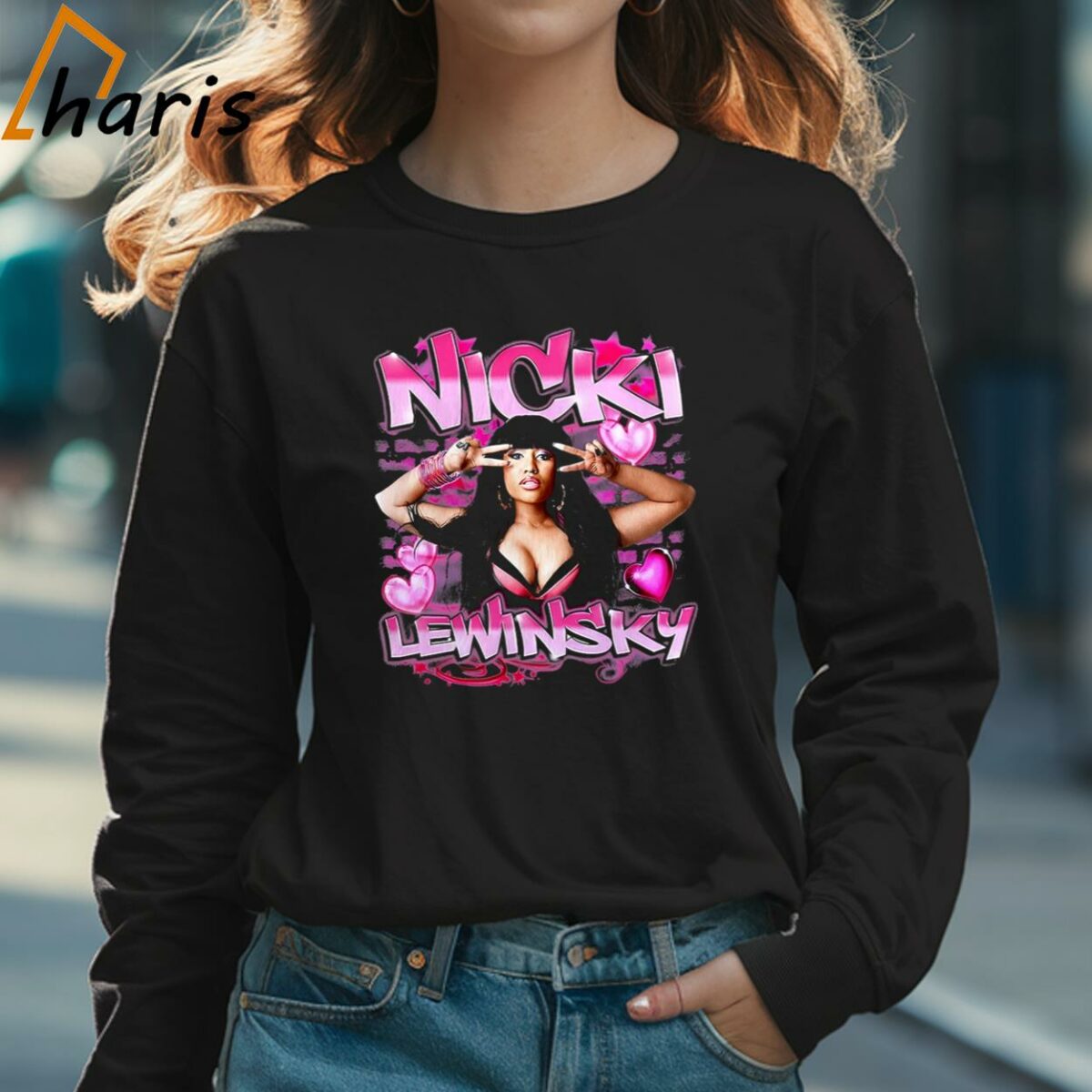Nicki Minaj Lewinsky Rapper Homage Graphic Shirt 3 Long sleeve shirt