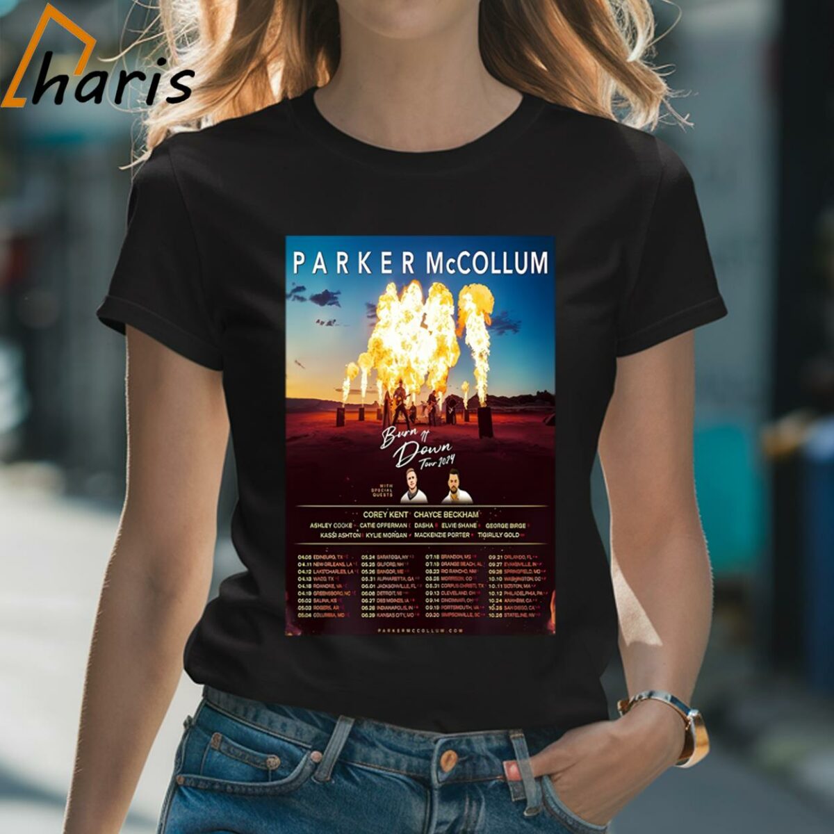 Parker McCollum Burn It Down Tour 2024 Shirt 2 Shirt