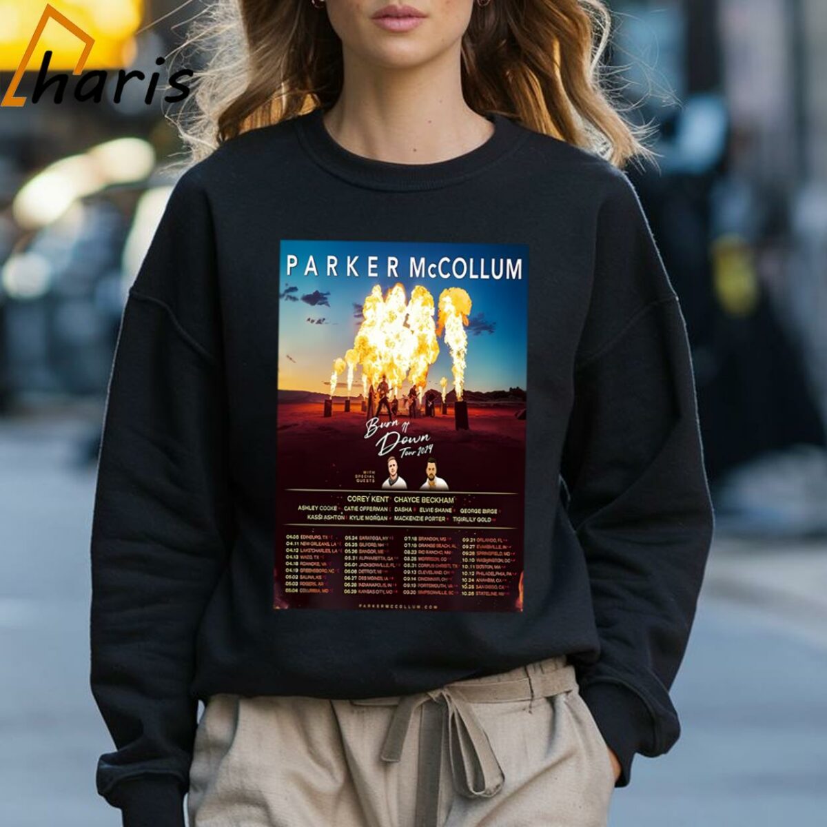 Parker McCollum Burn It Down Tour 2024 Shirt 3 Sweatshirt