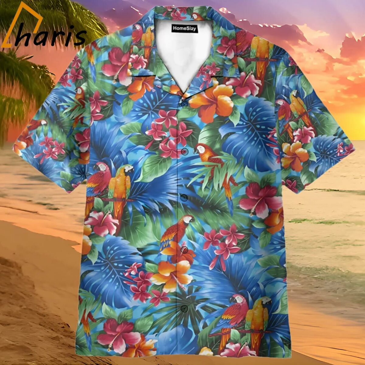 Parrot In Tropical Green Leaves Hawaiian Shirt 2 2