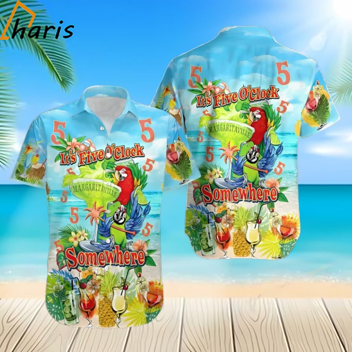 Parrot Its 5 Oclock Somewhere Hawaiian Shirt 2 2