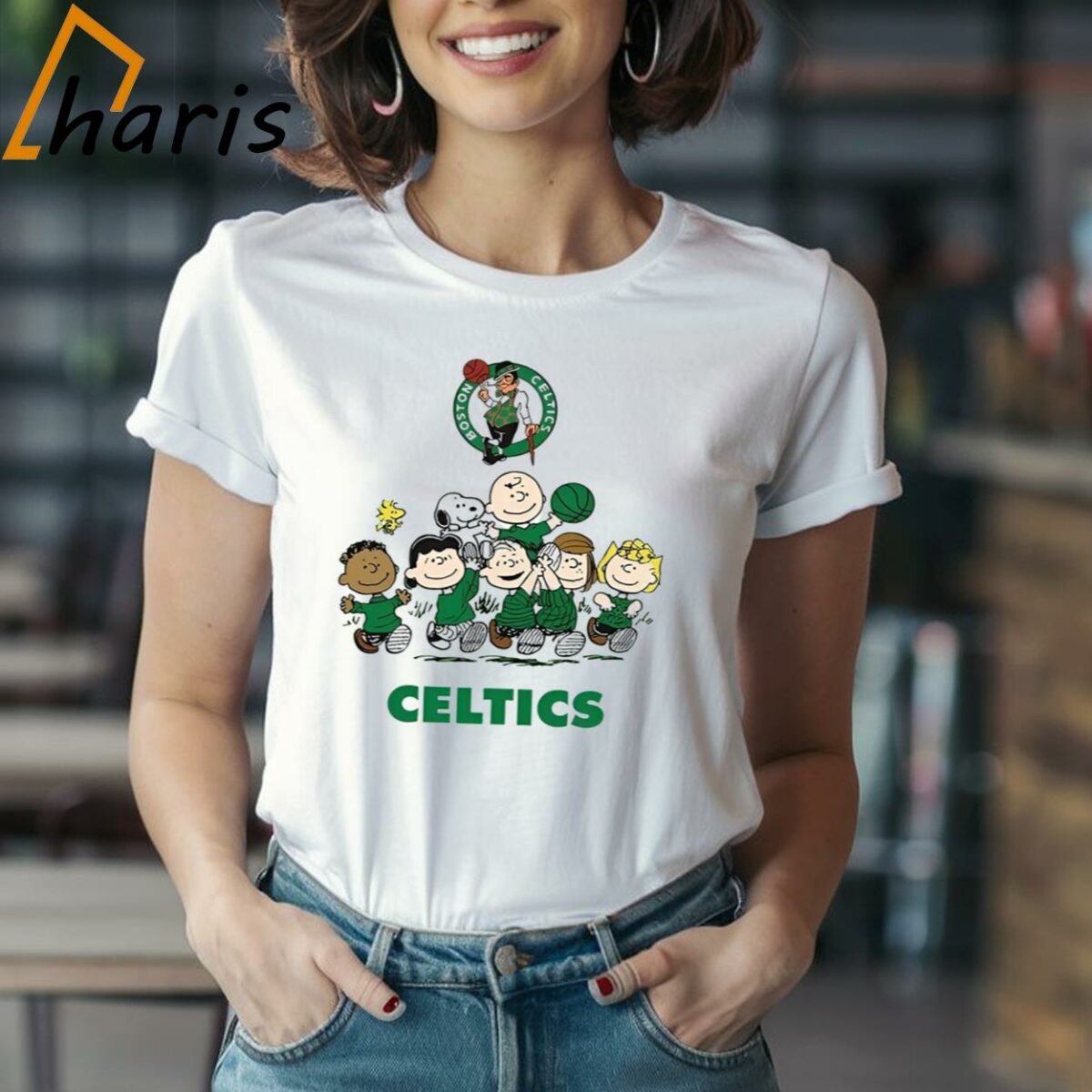 Peanut Snoopy and Friends Boston Celtics Basketball Shirt