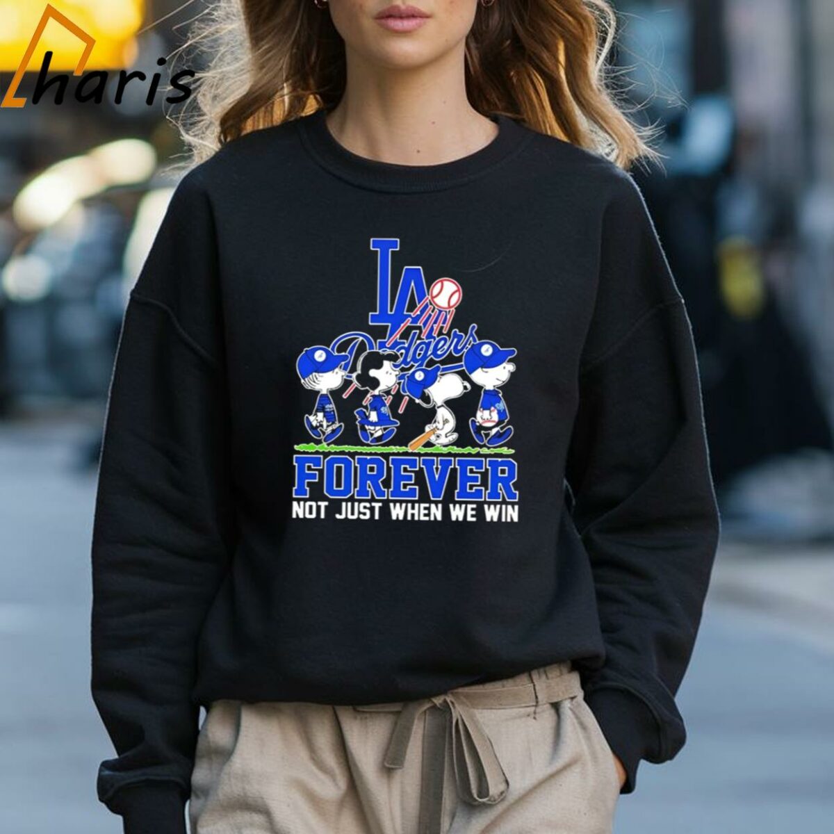 Peanuts Fan Team Los Angeles Dodgers Baseball Forever Not Just When We Win 2024 T shirt 3 Sweatshirt