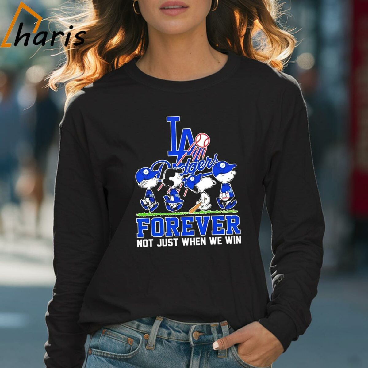 Peanuts Fan Team Los Angeles Dodgers Baseball Forever Not Just When We Win 2024 T shirt 4 Long sleeve shirt