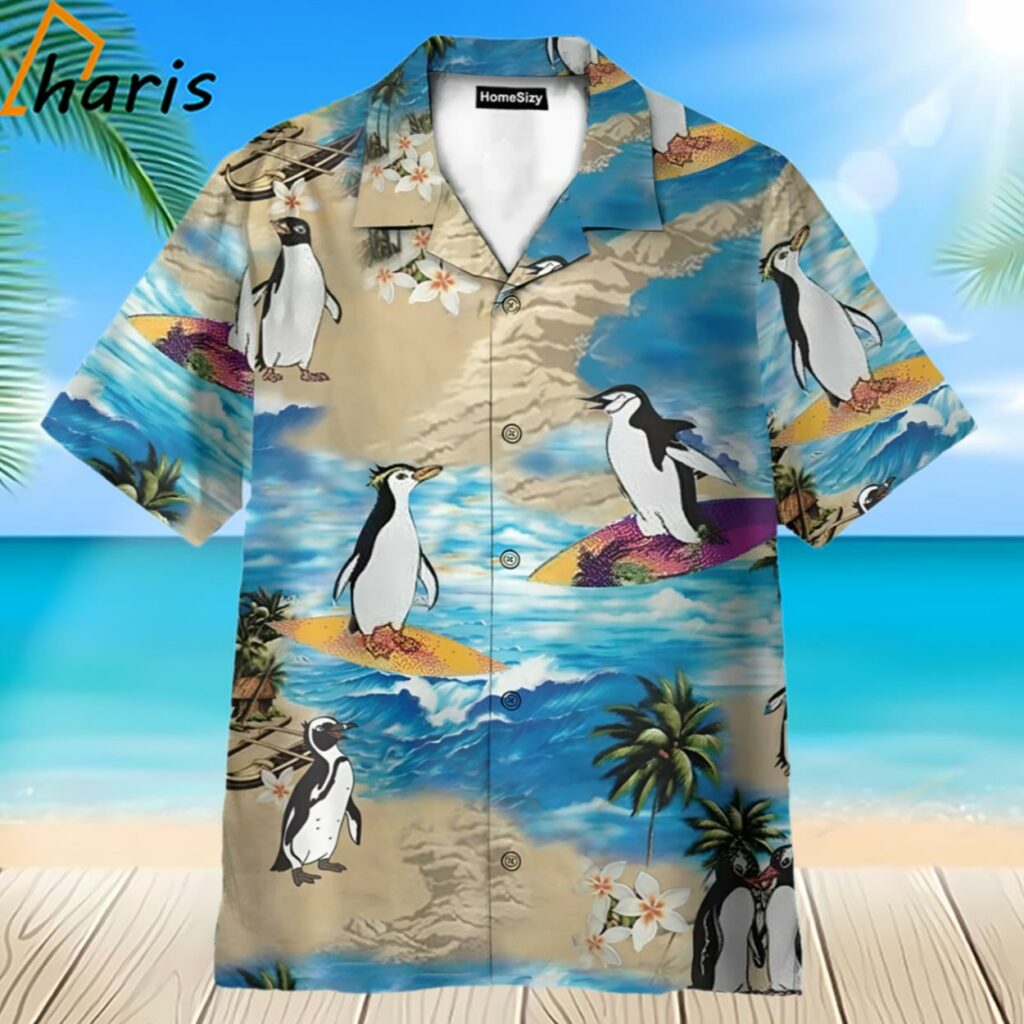 Penguin Island Funny Hawaiian Shirt