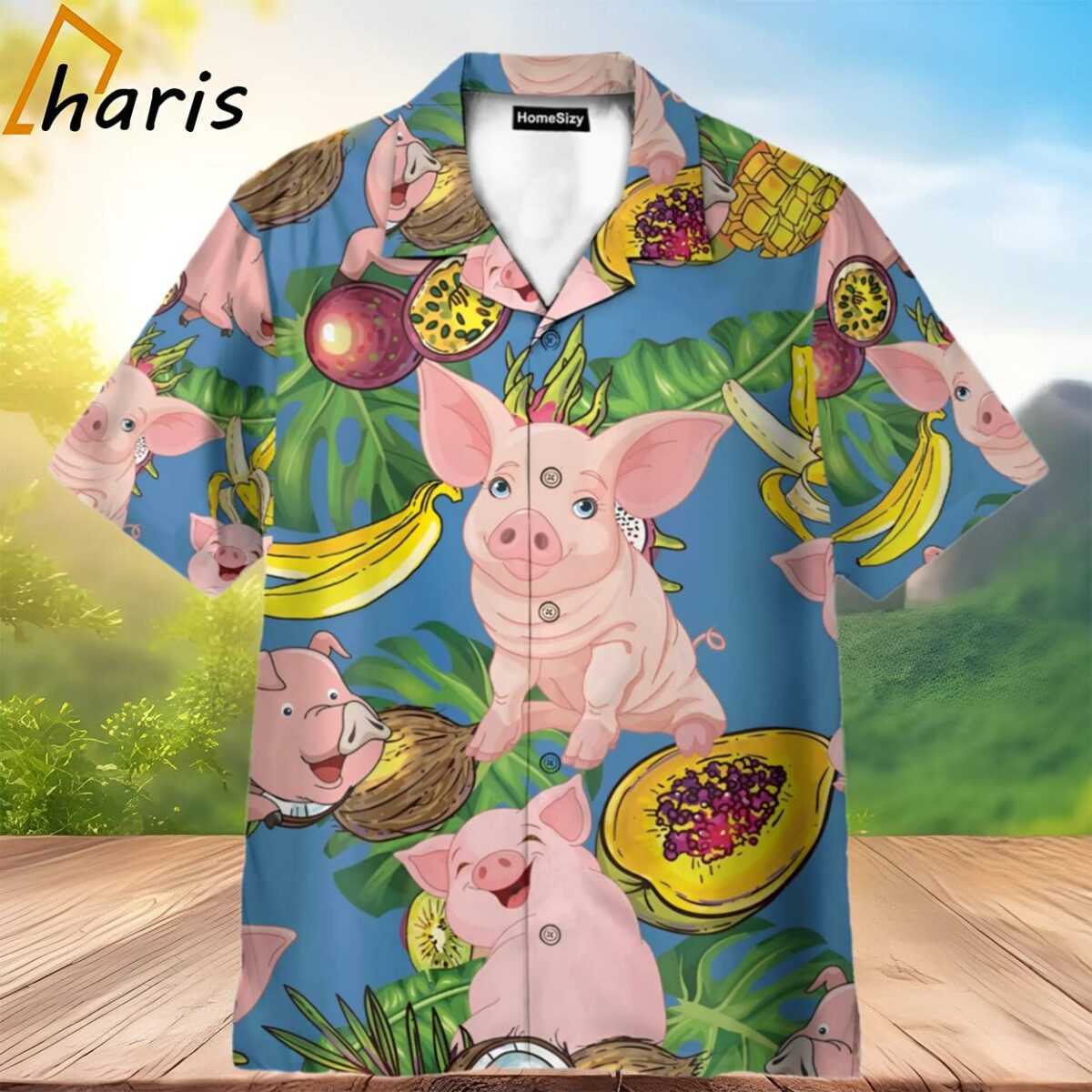 Pig Love Fruit Funny Hawaiian Shirt 2 3