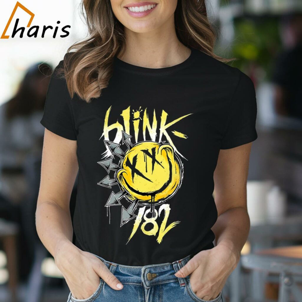 Pink Black Smiley Blink-182 T-Shirt