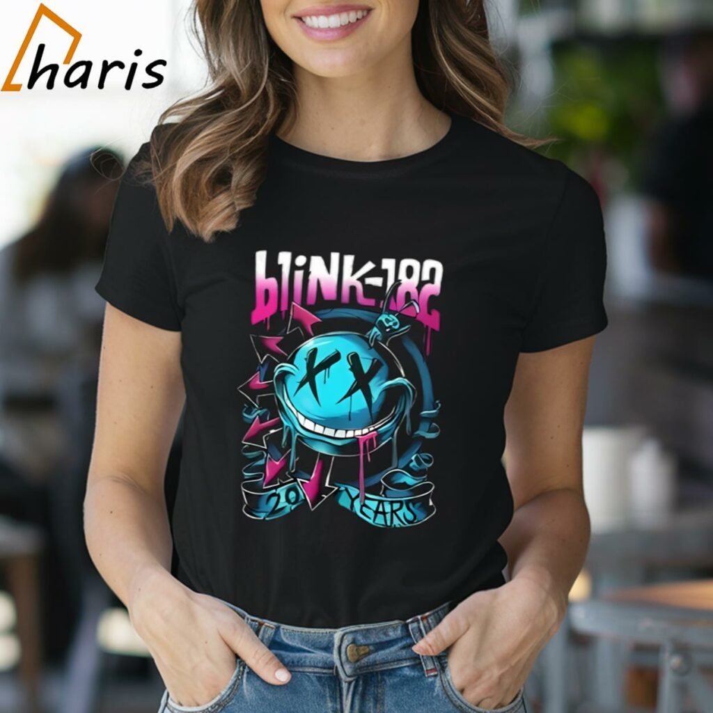 Pink Black Smiley Girls Blink-182 T-Shirt