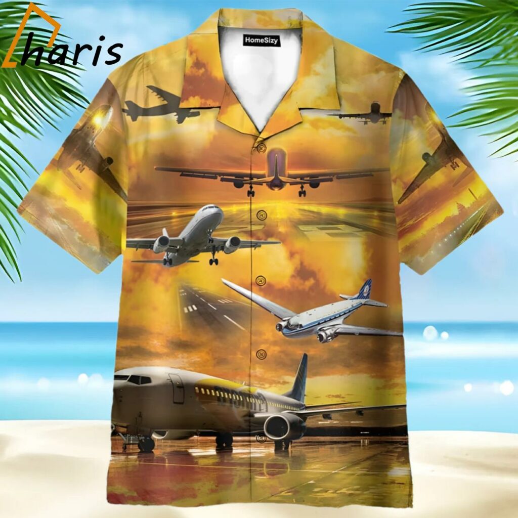 Planes Sunset Hawaiian Shirt