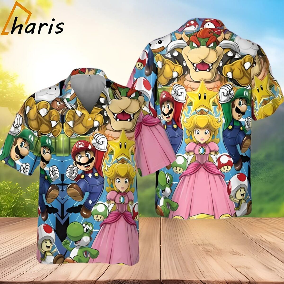 Princes Character Super Mario Hawaiian T-Shirt