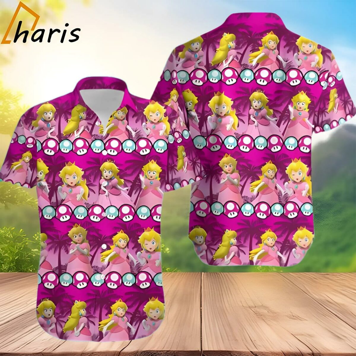 Princess Peach Super Mario Hawaiian Shirt