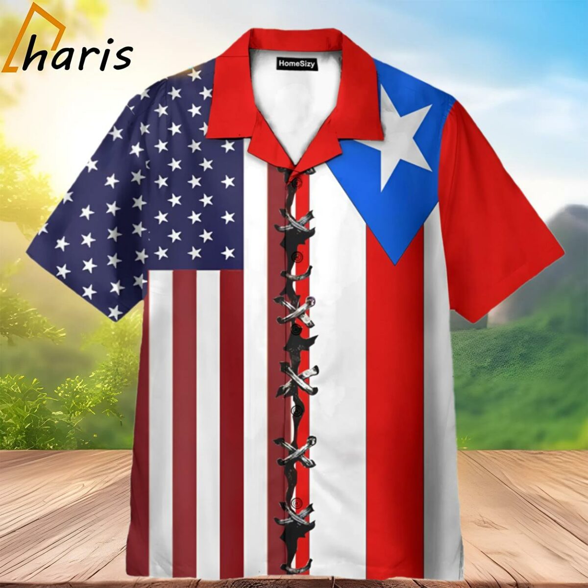 Puerto Rico PR Flag Hawaiian Shirt 2 3