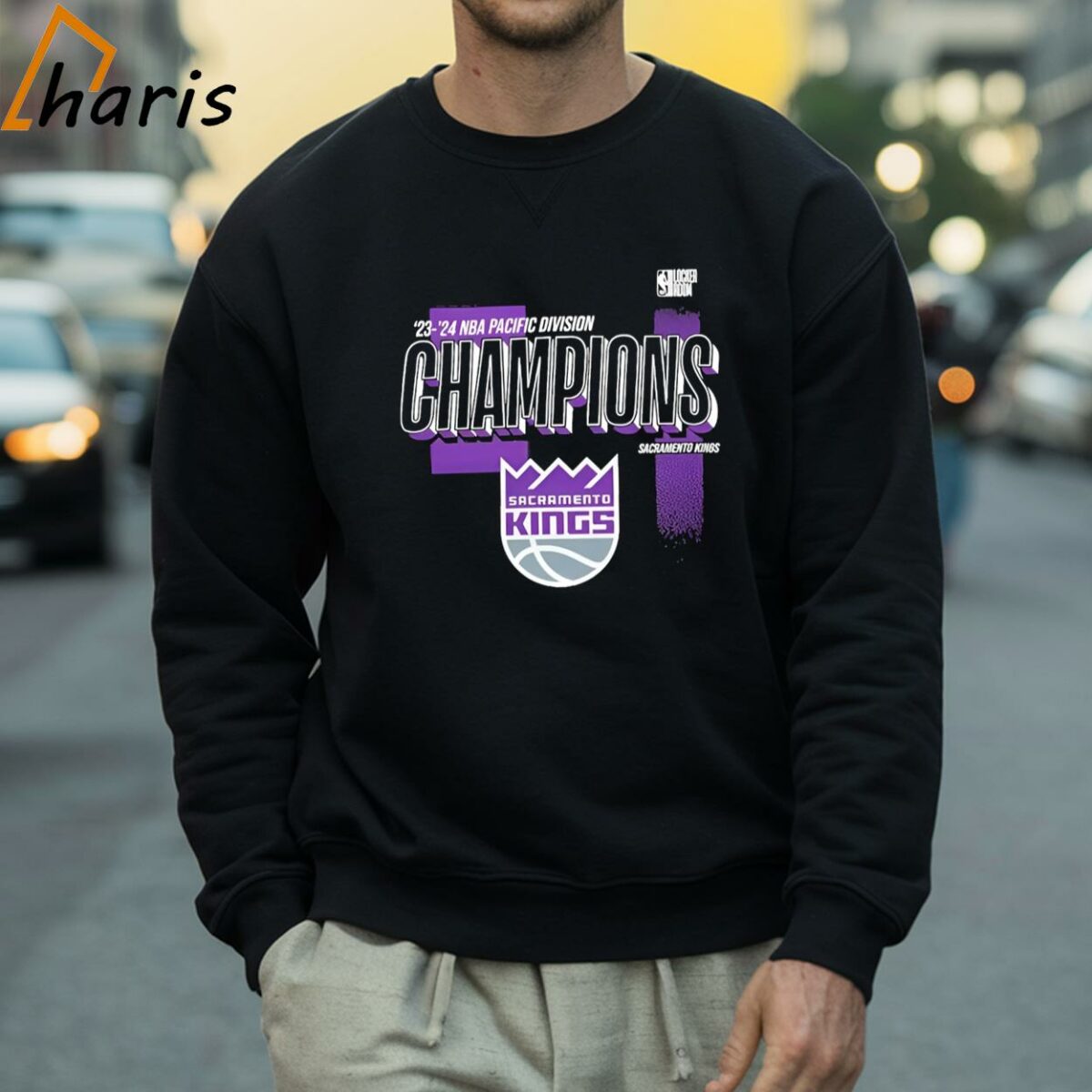 Sacramento Kings 2024 Pacific Division Champions Locker Room T shirt 4 Sweatshirt