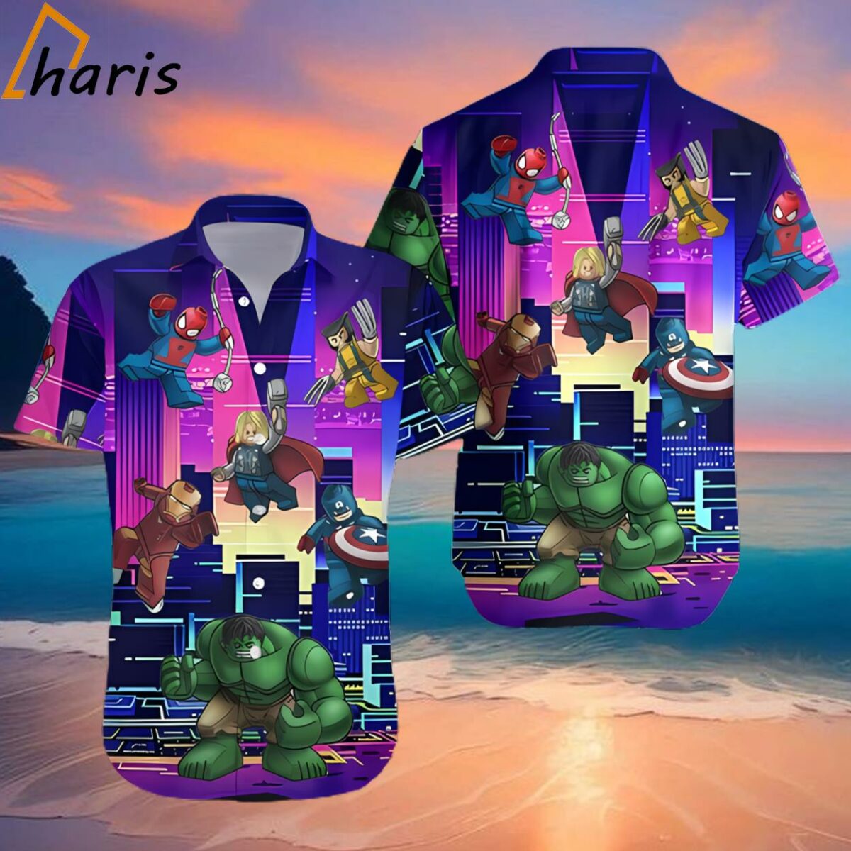 Set Of Super Heroes Hawaiian Shirt 2 2