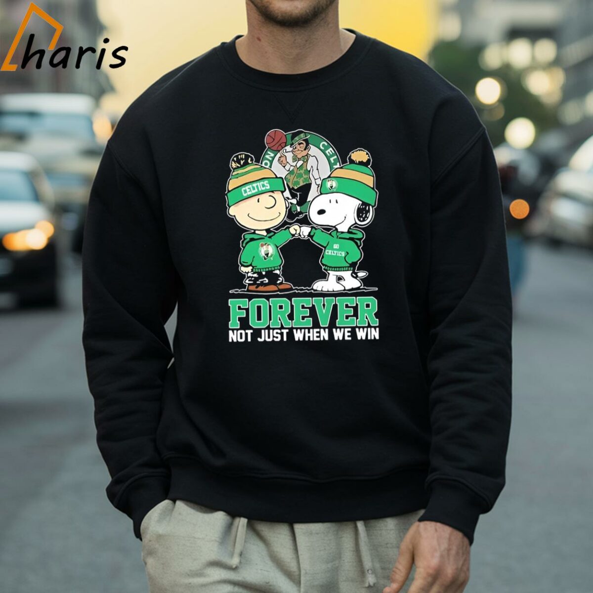 Snoopy And Charlie Brown Boston Celtics Forever Not Just When We Win shirt 4 Sweatshirt