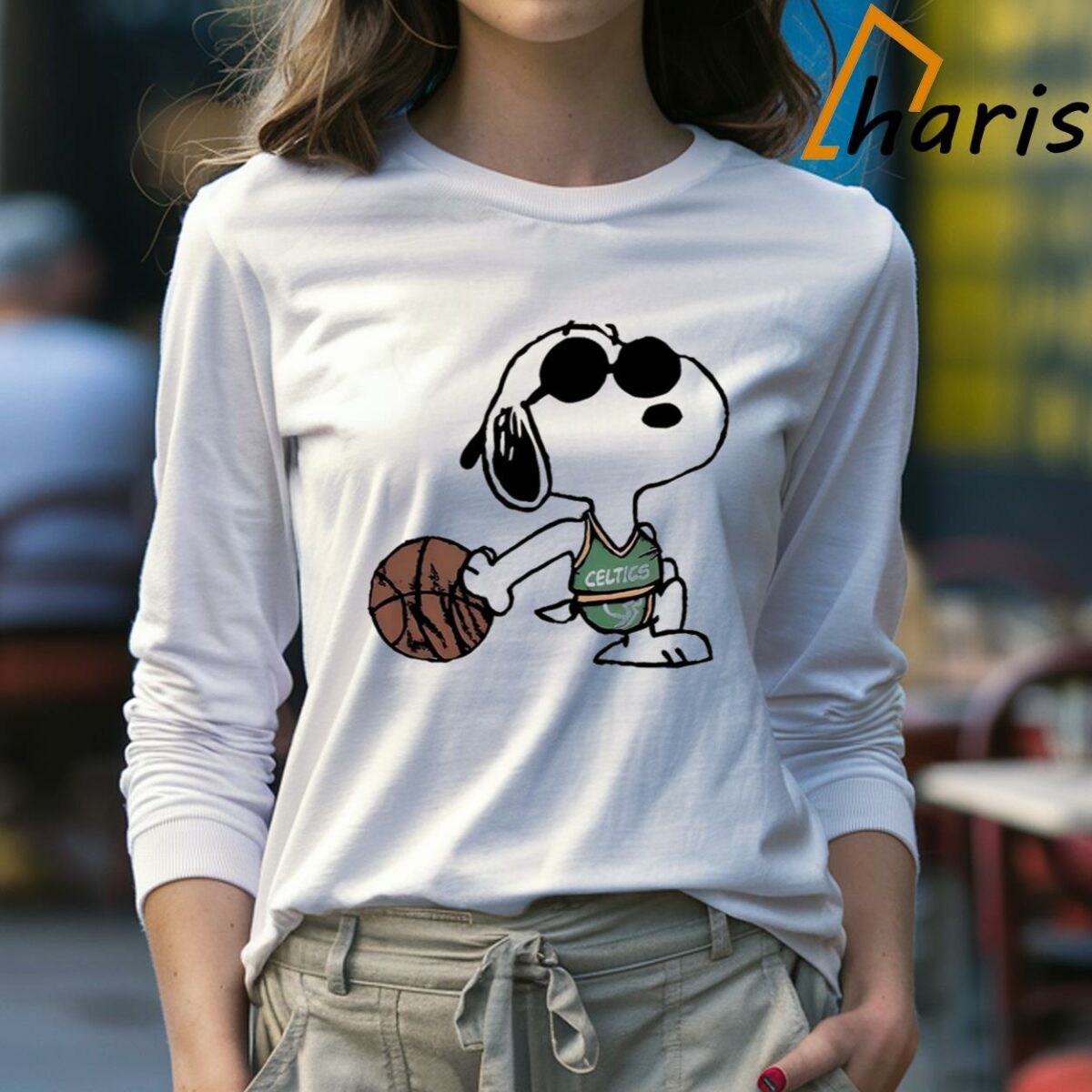 Snoopy NBA Boston Celtics Basketball Shirt 4 Long sleeve Shirt