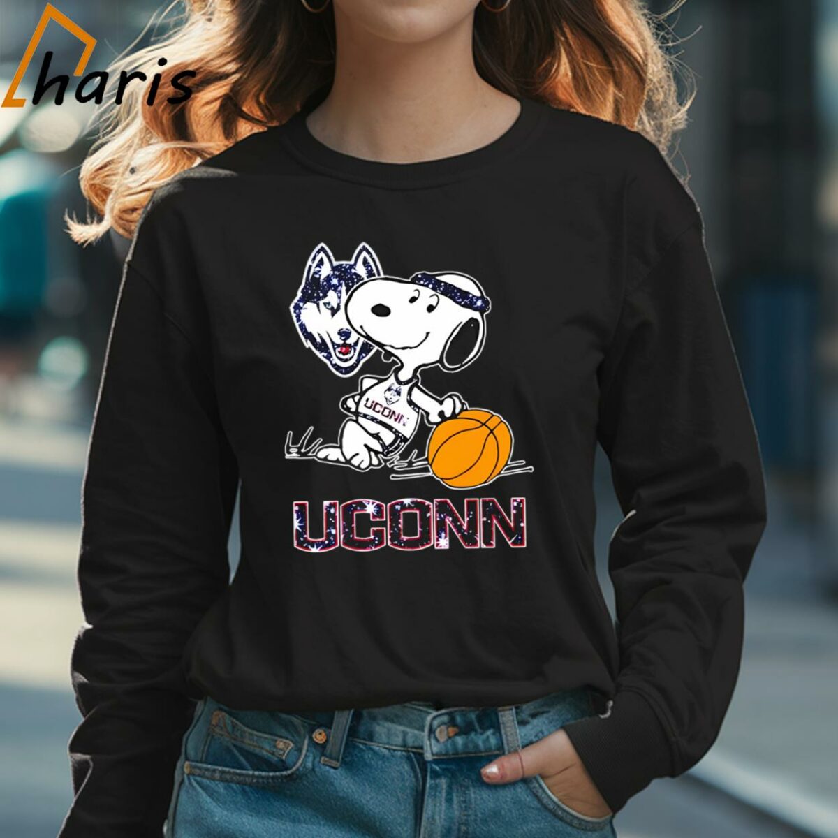 Snoopy Uconn Huskies Basketball Player T shirt 3 Long sleeve shirt