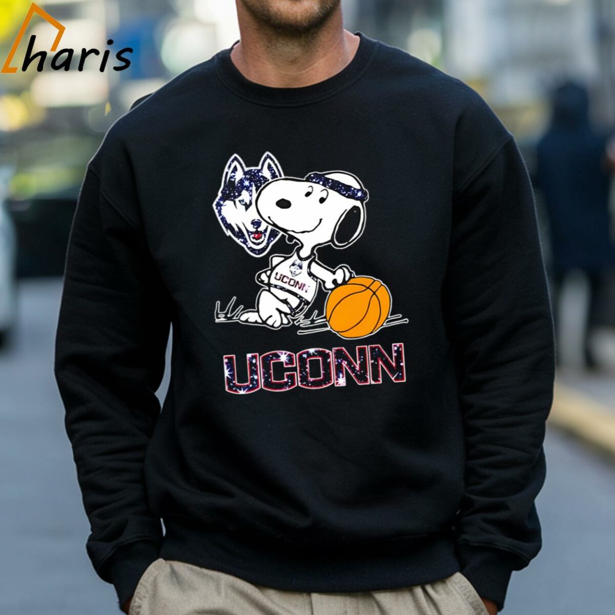Snoopy Uconn Huskies Basketball Player T shirt 4 Sweatshirt