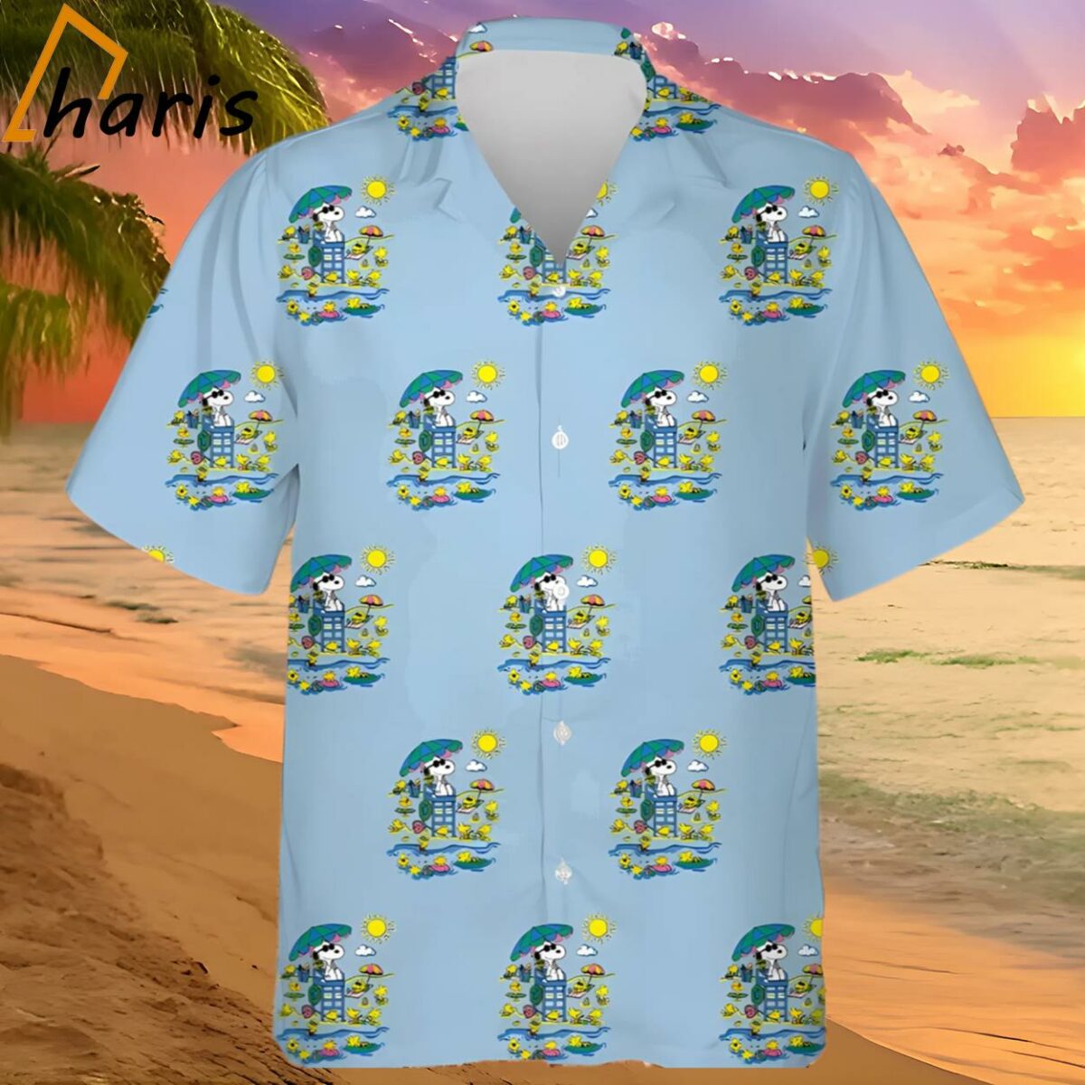 Snoopy Woodstock Peanuts Beach Vintage Hawaiians Shirt 2 2