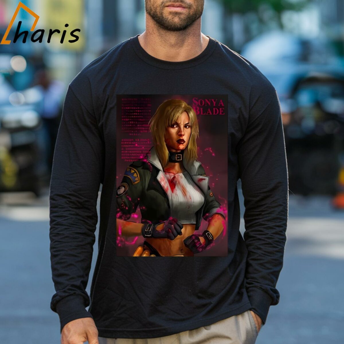 Sonya Blade From Mortal Kombat 1995 Movie T shirt 3 Long sleeve shirt