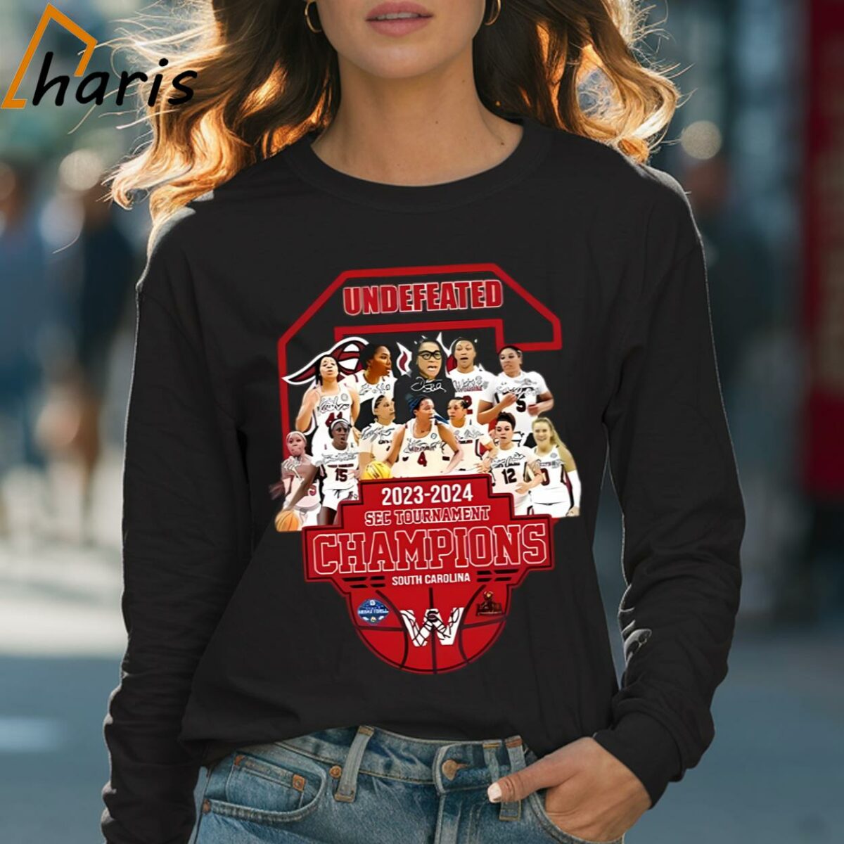 South Carolina Gamecocks NCAA Womens Basketball Tournament Champions 2023 2024 Shirt 4 Long sleeve shirt