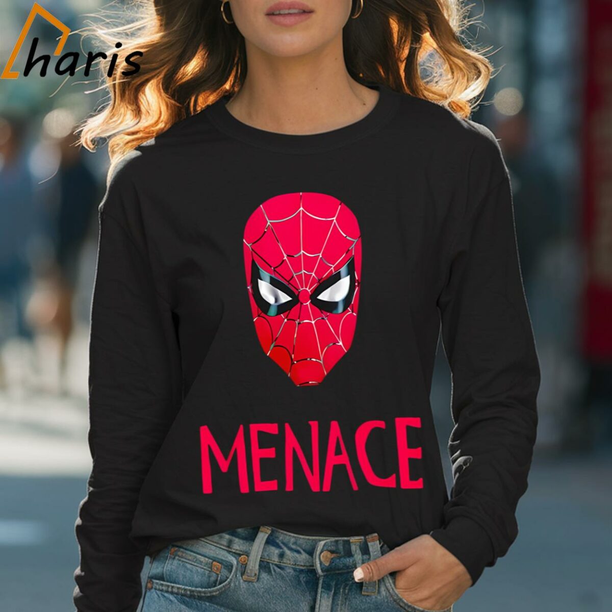 Spider Menace Spiderman T shirt 4 Long sleeve shirt