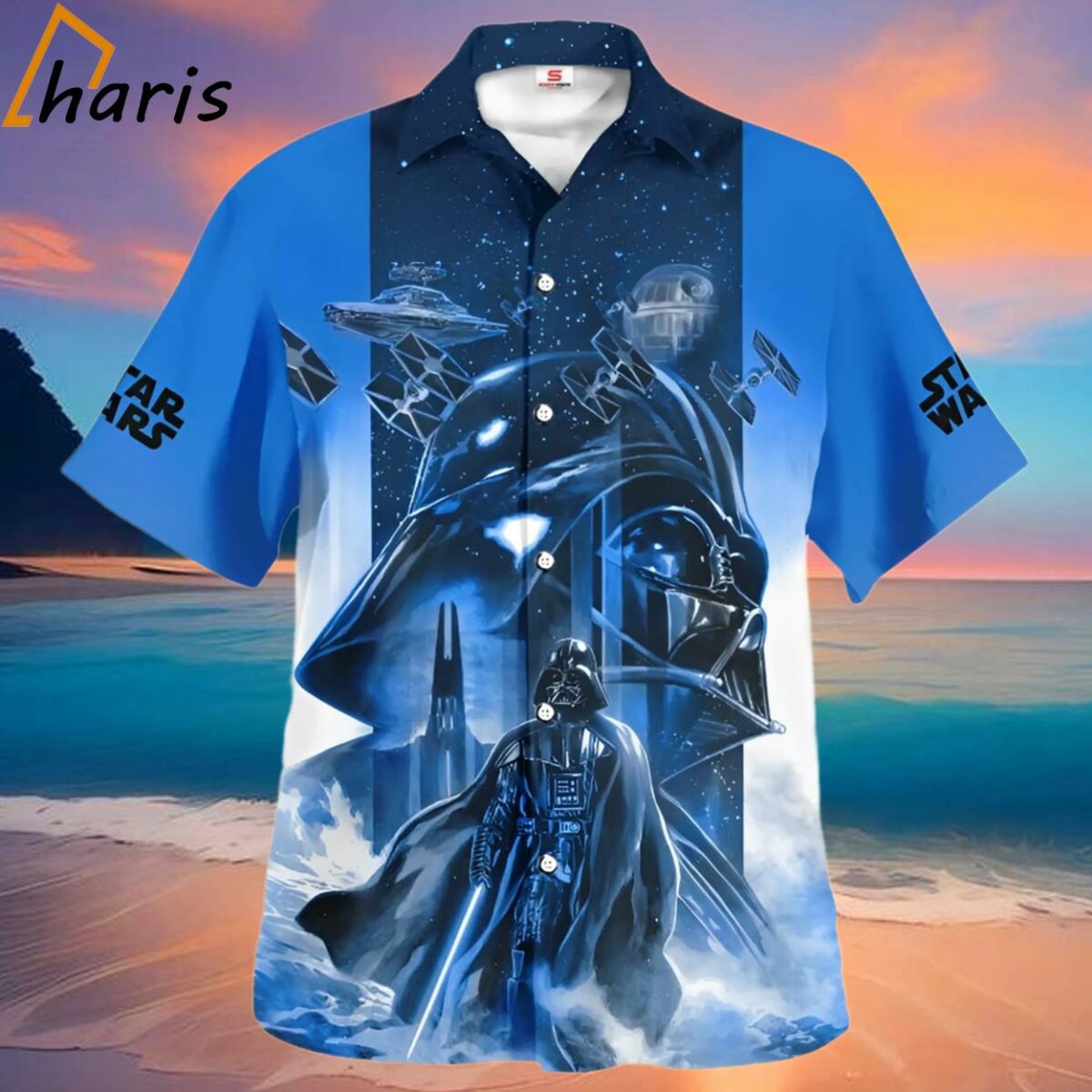 Star Wars Darth Vader Blue Galaxy Hawaiian Shirt
