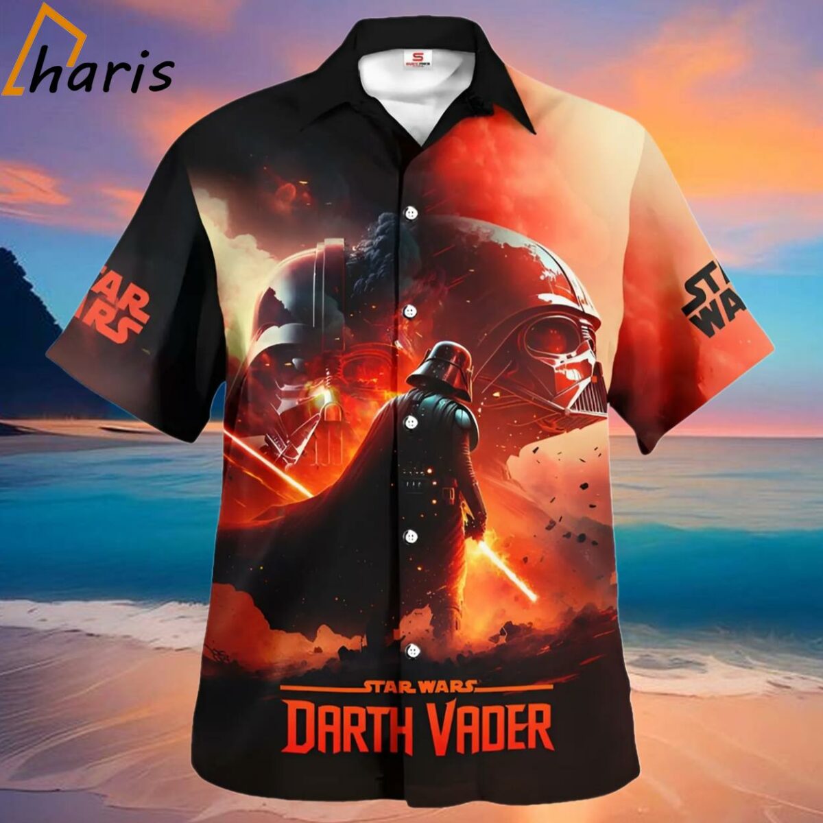 Star Wars Darth Vader Fire Hawaiian Shirt Gift For Movie Fan 2 2